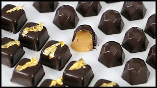 Chocolate Molds  How to Fill and Unmold Chocolates  Soft Caramels [upl. by Schonfeld]