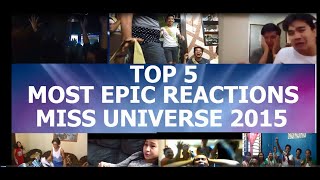 TOP 5 EPIC REACTIONS MISS UNIVERSE 2015 [upl. by Yhtomiht]