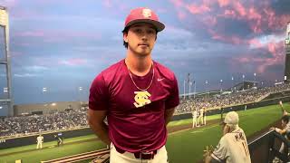 FSU Baseball  RHP Evan Chrest on new cutter decision to transfer to FSU [upl. by Hamirak]