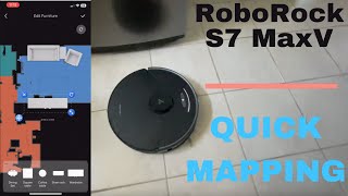 Roborock S7 MaxV Quick mapping  Map setup [upl. by Meadows133]