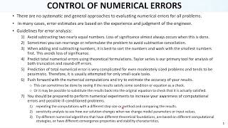 Numerical Methods Lec13 Ch04 Truncation Errors17 Other Errors [upl. by Eybbob]