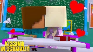 Minecraft PRINCESS BABY KAYLA amp BABY STEVE FIRST KISS IN SCHOOL [upl. by Peugia180]