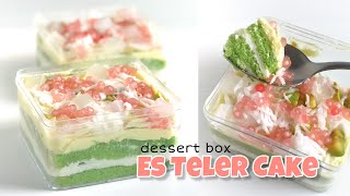 RESEP ES TELER CAKE  DESSERT BOX [upl. by Aihcela269]