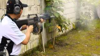 Test shots with the USAS12 Automatic Shotgun [upl. by Barbaresi]