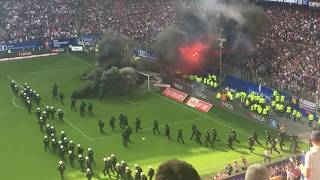 Hamburger SV  Borussia Mönchengladbach  PyroKrawalle amp Spielunterbrechung  12052018 [upl. by Inava489]