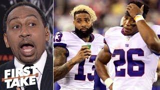 Odell Beckham Jr Saquon Barkley should sit Eli Mannings time is up  Stephen A  First Take [upl. by Riti]