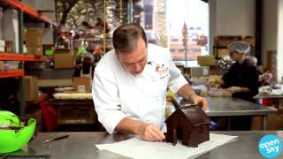 Jacques Torres makes ginger bread house with chocolate [upl. by Durware]