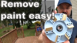 Diamabrush wood deck paint removal how to remove paint from wood fast and easy [upl. by Rempe]