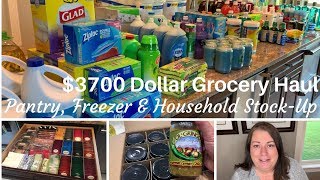 3700 Dollar Grocery Haul  Pantry Freezer and Household Stock Up [upl. by Gemmell]