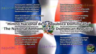 Dominican Republic National Anthem with music vocal and lyrics Spanish wEnglish Translation [upl. by Dulcinea]