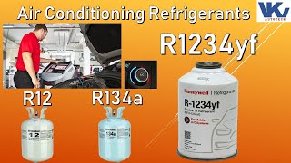 Air Conditioning Refrigerants Types R12 R134a R1234yf II Automotive AC refrigerants [upl. by Korman679]