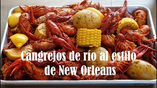 Cangrejos de río al estilo de New Orleans [upl. by Htrahddis]