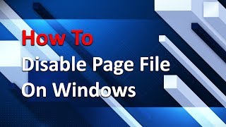 How To Disable pagefile on Windows [upl. by Yesima765]