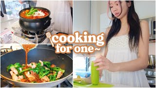 cooking alone at home 🍜 easy asian recipes [upl. by Miarzim]