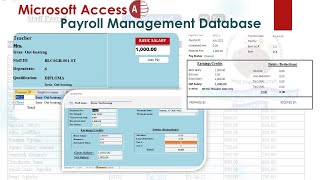 How to create Employee salary  Payroll management database in Microsoft Access  Payslip module [upl. by Oaoj]