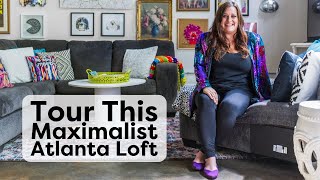 Tour This Maximalist Atlanta Loft Filled With Vintage Art amp Decor  Handmade Home Tours [upl. by Notnad]