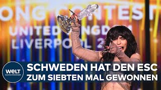 ESC 2023 IN LIVERPOOL Schwedin Loreen räumt mit Song quotTattooquot zum zweiten Mal ab [upl. by Tunk865]