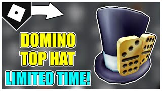 LIMITED TIME How to get the DOMINO TOP HAT Bonus Item ROBLOX [upl. by Clarissa254]