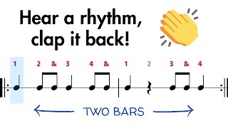 Rhythm Clap Along TwoBar Phrases – Level 1 to 3 for BeginnersKids 👏 [upl. by Anohsal]