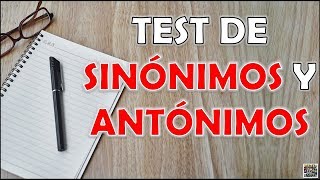 Test de quotSINÓNIMOS Y ANTÓNIMOSquot RetoTrivialQuiz [upl. by Iot]