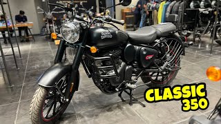 2024 New Model Royal Enfield Classic 350 Full Review Video  Royal Enfield Classic 350 Stealth Black [upl. by Rennoc]