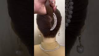 Hair accessory 💝💗shortahairhacks hairaccessories hairstyle [upl. by Balcke]