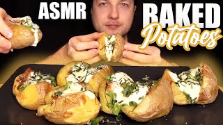 ASMR LOADED BAKED POTATOES MUKBANG  No Talking Eating Sounds  Chill Down ASMR [upl. by Katuscha]