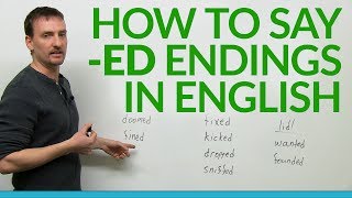 How to say ed endings in English [upl. by Notsua84]