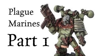 How to paint Death Guard Plague Marines Chaos Space Marines pt1 [upl. by Ramonda]