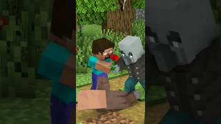 MINECRAFT ON 1000 PING with Pillager Raid  Minecraft Animation [upl. by Ahcarb]