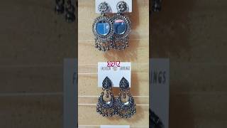 Black metal earrings 39₹ only DM 91 799 442 9196 earrings [upl. by Yromem]