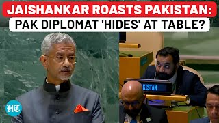 UN Jaishankars Taunt At Pakistan Makes Islamabad Diplomat Crouch Hide At Table  India  UNGA [upl. by Lizzy]