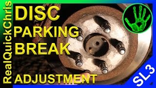 Disc parking brake adjustment a how to DIY [upl. by Keever]