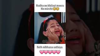 Radha ne khilayi Meera ko mirchisath nibhana sathiya star plus ⭐shorts viralvideo [upl. by Ennaej913]