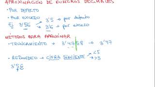 Aproximación decimales  truncamiento y redondeo 1º ESO [upl. by Rosette]