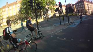 Another Red Light Jumping Cyclist Busted [upl. by Raynold]