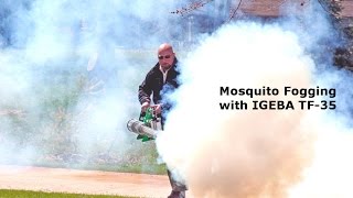 Mosquito Fogging with an IGEBA TF35 Pulse Jet Thermal Fogger [upl. by Ellemac]