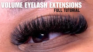 Full Volume Eyelash Extension Tutorial  The BEST TECHNIQUES for Beginners [upl. by Jerrold]