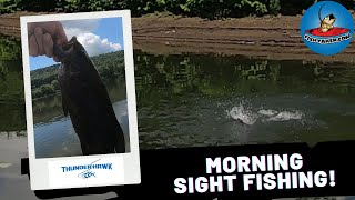 Summer Smallmouth Sight Fishing with Crankbaits fishing bassfishing fishingvideo [upl. by Crotty]