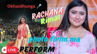 Okhaldhunga mahotsab 2081 live perform  Rachana Rimal  song photo firim maa🎤 [upl. by Burack]