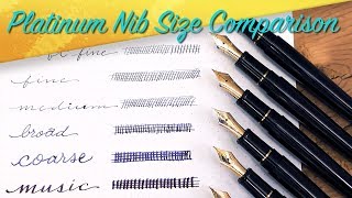 Platinum Fountain Pen Nib Comparison [upl. by Shepherd794]