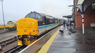 Lsl 37401  57003 in new liveries  43058 on 5Z45 at Eastleigh Train Station 230924 [upl. by Antipas]