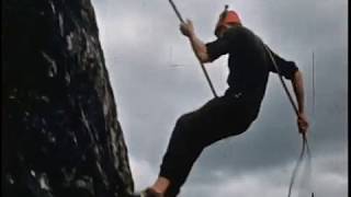 Mountaineers Fred Beckey Ascent of the Tooth Rapelling scene [upl. by Ailhad]