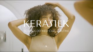 Bouncy Defined Curly Hair Routine  The Great Hair Guide  KERASILK [upl. by Nairrad830]