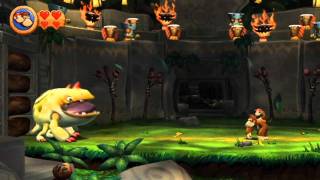 Donkey Kong Country Returns  World 1 Boss Muglys Mound HD [upl. by Okiman80]