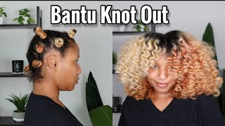 BANTU KNOT OUT ON STRETCHED NATURAL HAIR  ONLY 10 BANTU KNOTS 😳 [upl. by Brose176]