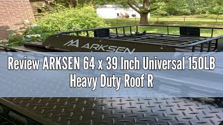 Review ARKSEN 64 x 39 Inch Universal 150LB Heavy Duty Roof Rack Cargo with 500D PVC Waterproof Cargo [upl. by Dirgis]