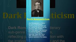 Dark Romanticism  Literary Movements  famous poets englishliterature ugcnet [upl. by Newman]