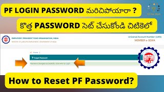 PF Password Forgot in Telugu  Forget PF Password  UAN  EPFO [upl. by Kaine]