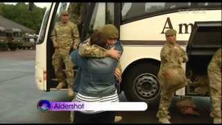 Families welcome home Grenadier Guards 270912 [upl. by Anderson779]